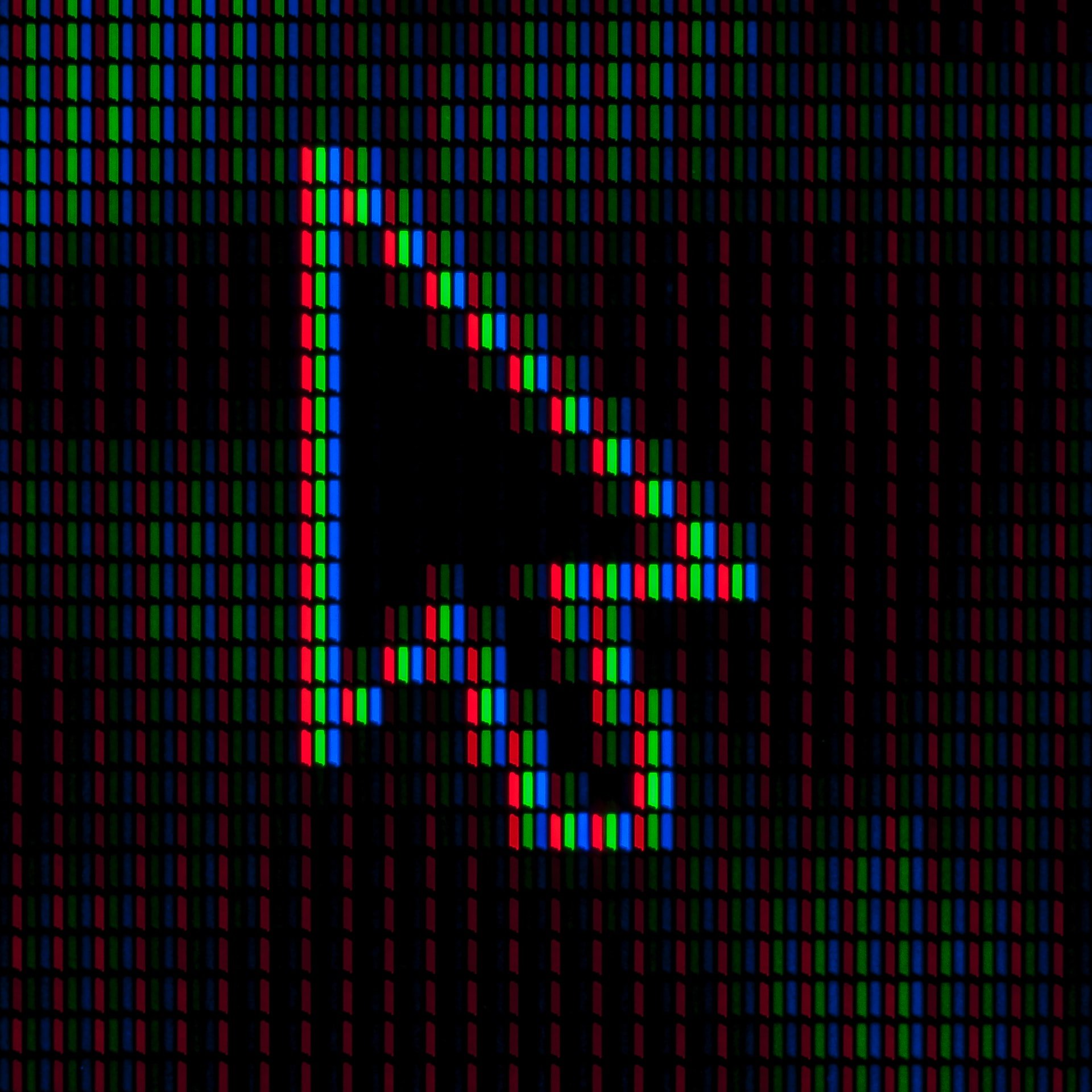 A white arrow.
